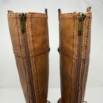 Sam Edelman  Perron Cap Toe Leather Riding Boots Women's 6.5M Brown Brogue Zip Photo 12