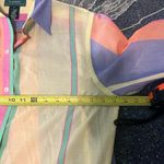 Lauren Ralph Lauren Pastel Stripe Button‑Up Shirt M Streetwear Y2K Preppy Blouse Purple Size M Photo 12