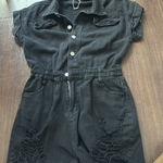 Black denim romper Photo 0