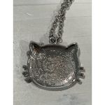 Hello Kitty  Necklace Silver Rhinestone Pendant Pink Bow Y2K Kawaii‎ Photo 4