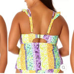 Salt + Cove patchwork tankini top swimsuit juniors size 1 (16/18) Nwt Yellow Photo 1