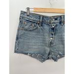 Levi's Shorts Women 28 Blue 501 Jump Start Button Fly Raw Frayed Hem Cotton Photo 3