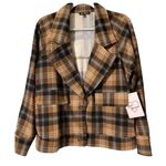 Love Maven Size Large Brown Plaid Blazer. New With Tags Photo 0