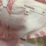 Tularosa Pink Stripe Cottagecore Peplum Top XS | Puff Sleeve Sweetheart Neck XS Photo 3