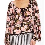 Romeo + Juliet Couture romeo + juliet floral fringe blouse Photo 1