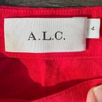 ALC Frank A.L.C. Calla Ramie Blend Cold Shoulder Dress in Red Mini Women’s 4 Photo 10