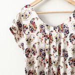 BALCONY | White Mod Floral Dress Side Pockets Bow Front Y2K Style | Size Medium Photo 1