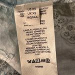 Anthropologie X-Small Top Tie-Dye Floral Embroidered Keyhole V-Neck Eyelet Lace Photo 9