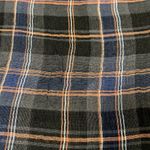 Plaid Scarf Blue Orange White Fringe Lightweight Fashion Accessory Chic Photo 3