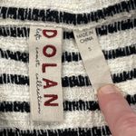 Dolan Anthropologie Ellis Striped Moto Vest Small Black Cream Dress Top Pockets Photo 2