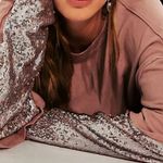 Free People #74 NWT  Nellie Sequin Twofer in Pale Mauve Combo Photo 2