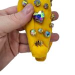 Lele Sadoughi Crystal Heart Headband Yellow Velvet Knot Anthropologie Photo 2
