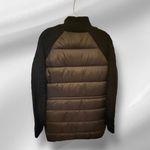 Rachel Zoe  Black Long Puffer Coat with Sweater Sleeves‎ Photo 4