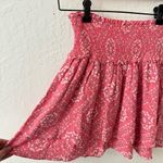 Rails  Addison Skirt Diamond Floral Smocked Pull-on Tiered Linen Blend Size M Photo 3