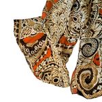 Kobi Halperin “Kayla” orange multicolor silk paisley print long sleeve blouse Photo 4