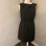 Willi Smith Black Smock Ruffled Front Textured Polka Dot Sleeve Dress No Size Photo 1