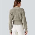 Halara  v-neck long sleeve hollow out work sweater Photo 1