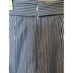 Parker  Womens Lambert‎ Bow-Tie Striped Poplin Skirt 4 Blue White Ruffle Cotton Photo 9