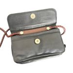 Brighton Vintage  Crossbody Bag‎ Organizer Leather Heart Accent Brown Black Woven Photo 11