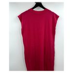 Free People Beach Hot Pink - Magenta Midi Cotton T Shirt Dress Size Extra Small Photo 5