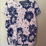 Harlow And Rose Floral Print Women's Top - Blue and White Photo 4