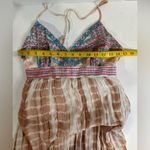 Flying Tomato  Embroidered Bodice With Tan Tie‎ Dye Body Maxi Dress Size Small Photo 1