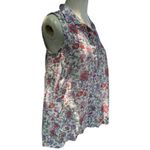 H&M Floral Sleeveless Button Blouse Hi Low Cut Size 4 Photo 5