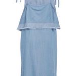 Suboo outlaw chambray tiered maxi dress Size 6 Photo 4