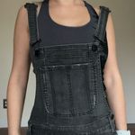 Saks 5th Avenue Saks Fifth Avenue | Denim Jean Overalls Size 25 Dark Gray Distressed Photo 5