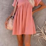 VICI OATLAND COTTON POCKETED BABYDOLL DRESS - ROSE Photo 4