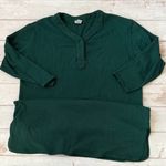 Women’s X Large Emerald Dark Green Ribbed Nightgown Oversizex Sleep Shirt Honors Size XL Photo 0