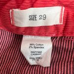 Madewell Red Orange Corduroy Women's 5-Pocket Pants Size 29 Photo 7
