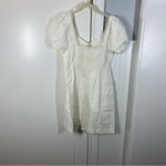 Madewell NEW ‎ White Linen-Cotton Puff-Sleeve Mini Dress size 2 lighthouse cream Photo 7
