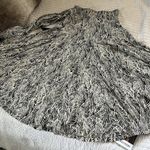 Anthropologie Lapis black cream feather boho print jersey knit maxi skirt halter dress Small Photo 15