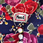 American Vintage 90'S VINTAGE GORGEOUS FLORAL BUTTON UP BABY DOLL TIE BLOUSE‎ MEDIUM. Photo 4