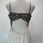 Soiéblu Open Back ModCloth Maxi Dress Cream with Black & Beige Flowered Bodice Photo 9