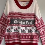 Kaisely  Red and Cream Holiday Sweater Photo 2