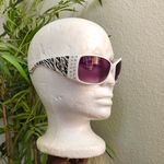 Y2K Gothic Whimsygoth Baddie Cyber Vixen Trendy Streetwear Black White cross sunglasses rhinestone silver bedazzled studs Grunge Gorpcore Mcbling Photo 1