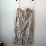 Mac Duggal  93831 Embellished Strapless Sheath‎ Dress Silver Beige 14 Photo 8