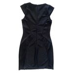 Topshop  black ribbed bandage bodycon mini dress size 8 Photo 8