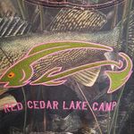 Fishouflage Red‎ Cedar Lake Camp Camo and Pink Hoodie Size Large Tan Photo 1