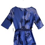 Kay Unger Octavia Blue Floral Print Organza Asymmetric Formal Formal Maxi Gown 6 Photo 12