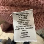 Rachel Parcell  Ostrich Feather Trimmed Mock Neck Sweater Size XS Pink Photo 10