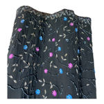 Papell Boutique Papēll Boutique Fully Beaded Floral Pink, Blue and Black Formal Gown Dress Photo 7