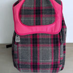 RARE Aerystar 2014 Wool Plaid Grey Pink Laptop Backpack K Pop Skater Schoolgirl Gray Photo 0