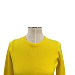Intermix  Cashmere Sweater Cropped Raw Hem Neon Yellow Size XS Photo 1