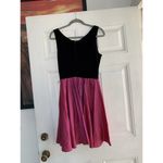 VTG Byer Too! California Junior’s Size 11 Dress Black Velvet Pink Purple Photo 4