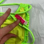 PINK - Victoria's Secret Medium Victoria secret neon green lace swim top Photo 3