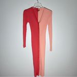 Staud Shoko Ribbed Knit Midi Dress Bittersweet/Peach Sz S Orange Photo 1