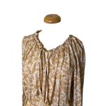 #308 FATE FLoral Cream and Marigold Mini Dress Gold Size XL Photo 4
